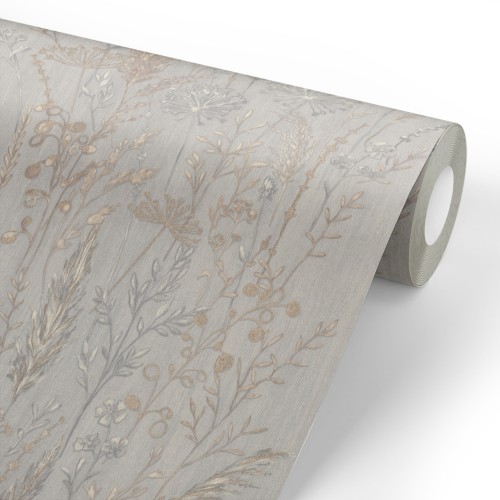 Обои флизелиновые Euro Decor Поле 7272-11 серые 1.06x10м