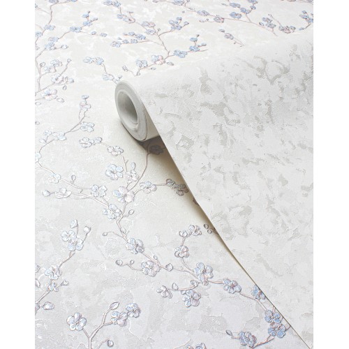 Обои флизелиновые Accento Garden 588394 белые1,06х10м