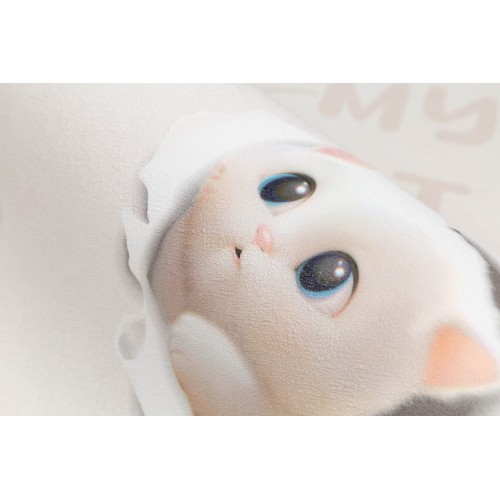 Обои флизелиновые HomeColor 3D Cats HC72285-12 бежевые 1.06x10м