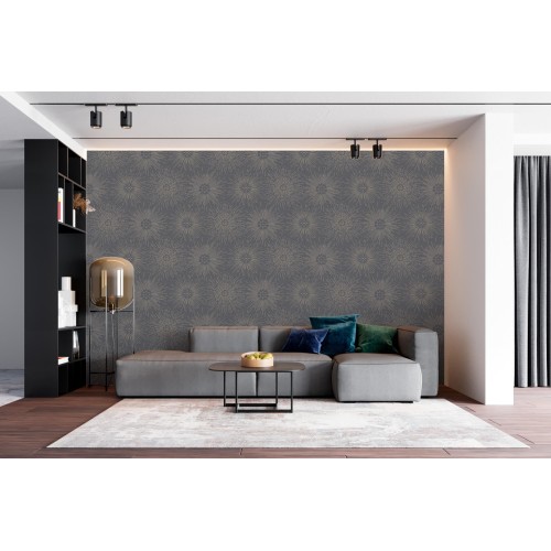 Обои флизелиновые Malex design Спарк 4284-9 коричневые 1.06x10м