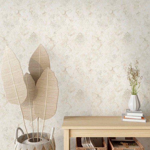 Обои флизелиновые Malex design Агора 4312-2 бежевые 1.06x10м