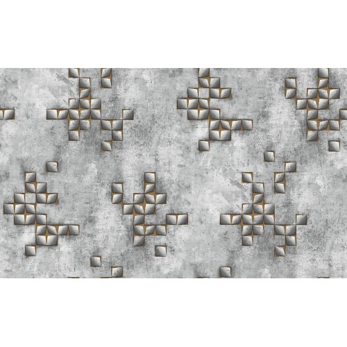 Обои флизелиновые Profi Deco Tetris 60716-06 серые 1.06x10м
