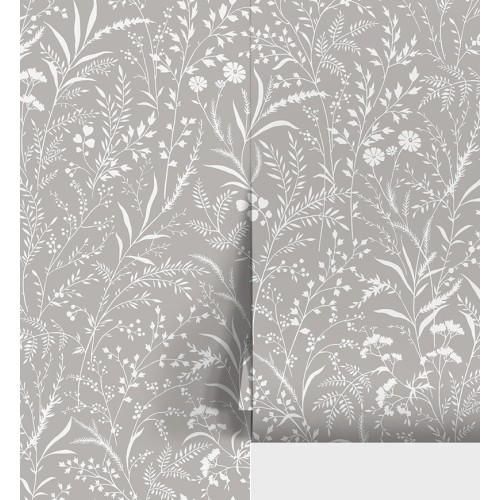 Обои флизелиновые WallSecret Basic Herbal 8977-16 серые 1.06x10м