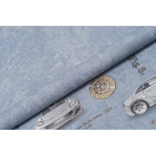 Обои флизелиновые Артекс Стритрейсинг-уни 10394-04 синие 1.06x10м