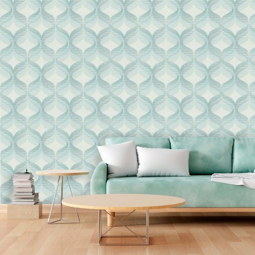 Обои флизелиновые Malex design Инфинити 4231-7 бирюзовые 1.06x10м