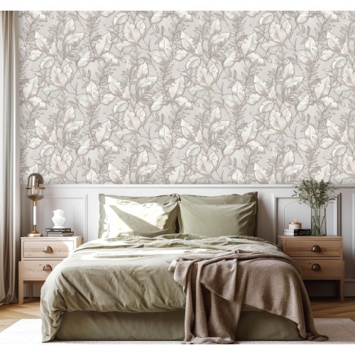 Обои флизелиновые Malex design Иоланта 4298-3 бежевые 1.06x10м