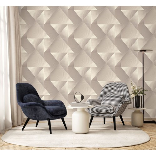 Обои флизелиновые Deco-Deco 6040-01 бежевые 1.06x10м