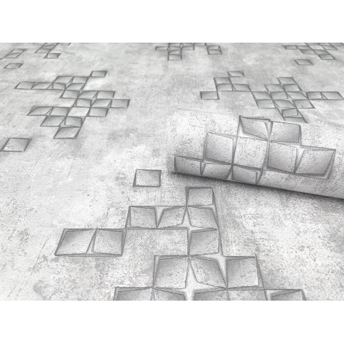 Обои флизелиновые Profi Deco Tetris 60716-03 серые 1.06x10м