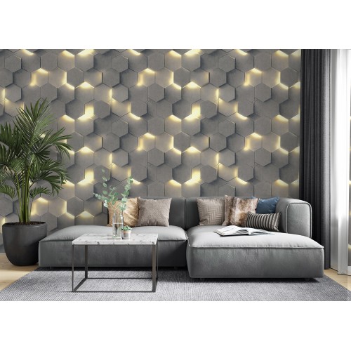 Обои Аспект 70669-42 Гексагон флиз. 1,06Х10м