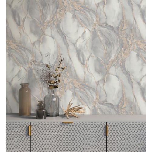 Обои флизелиновые Euro Decor Mineral 7222-11 серые 1.06x10м