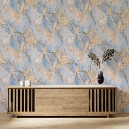 Обои флизелиновые Euro Decor Mineral 7222-20 серебристые 1.06x10м