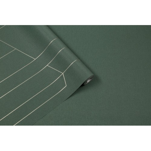Обои флизелиновые TrendColor TC72377-77 Trend Lines зеленые 1.06x10м