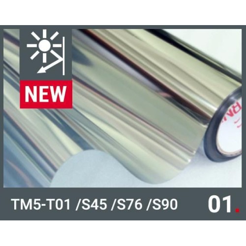Статическая оконная пленка ТМ5-Т01/S45 св/отр серебро
