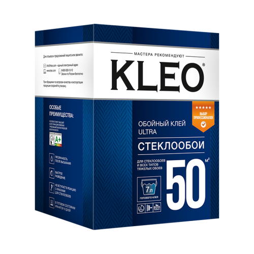 Клей KLEO Ultra для стеклообоев и флизелиновых обоев 500гр
