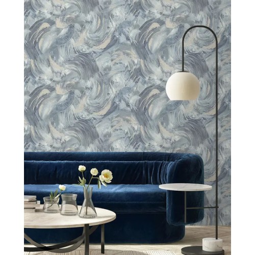 Обои флизелиновые Eurodecor 7249-04 Claude синие 1,06x10м