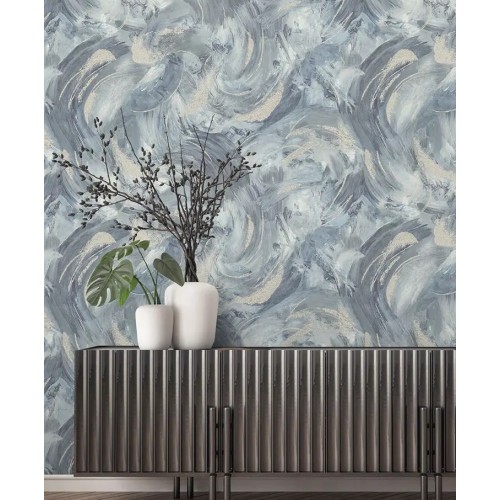 Обои флизелиновые Eurodecor 7249-04 Claude синие 1,06x10м