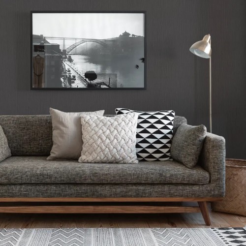 Обои флизелиновые Malex design 4351-9 Лайн серые 1,06Х10м