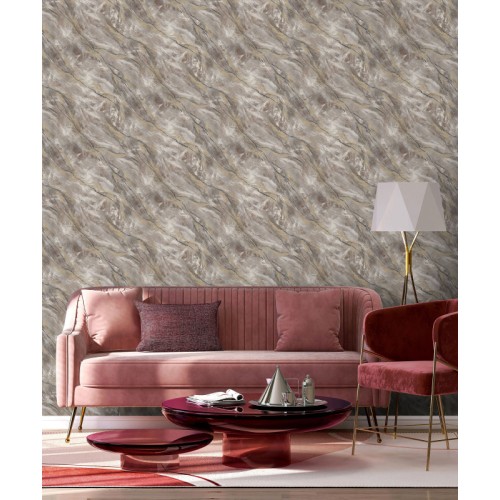 Обои флизелиновые Euro Decor Atlas 7239-12 коричневые 1.06x10м