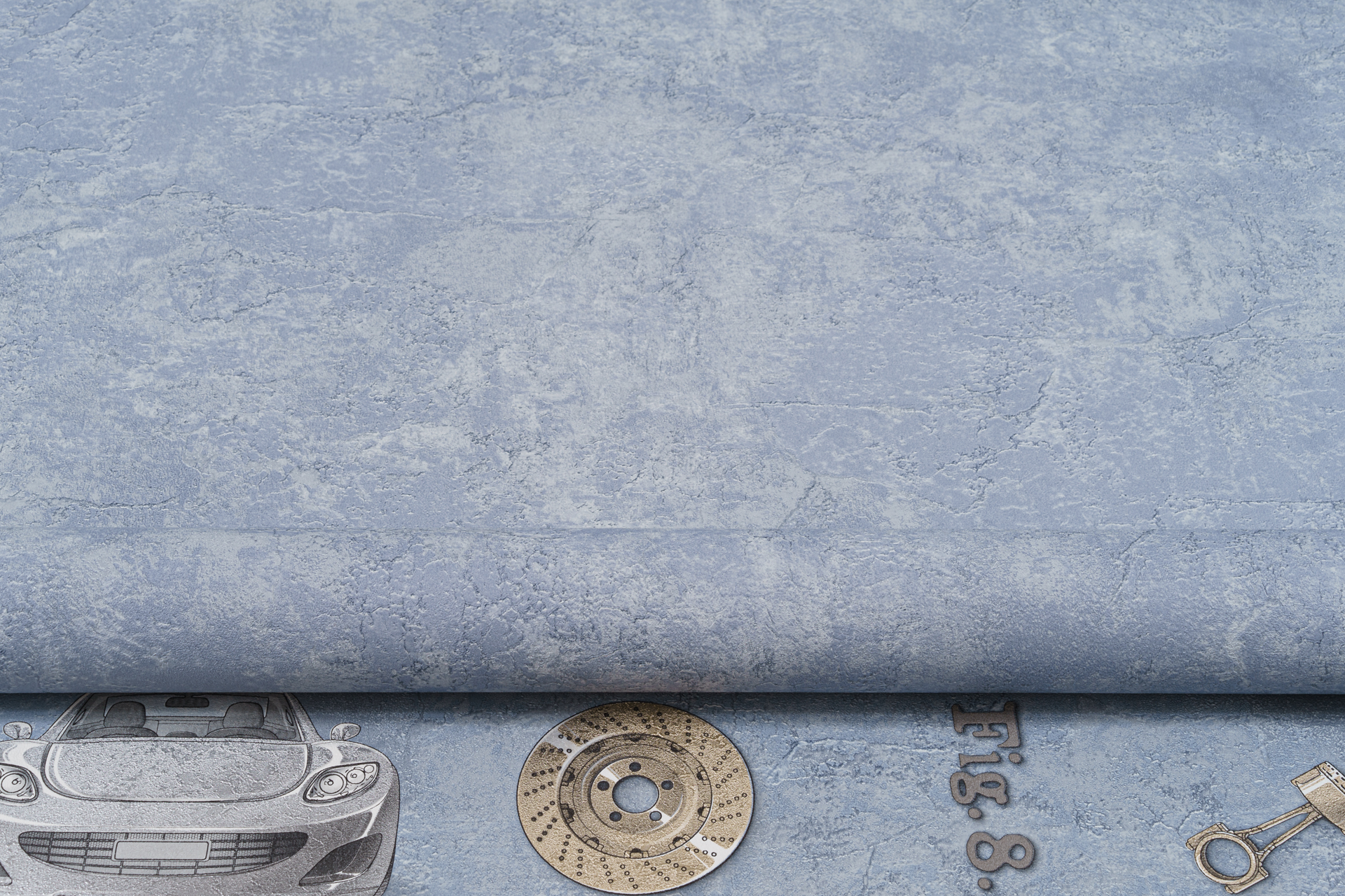 Обои флизелиновые Артекс Стритрейсинг-уни 10394-04 синие 1.06x10м