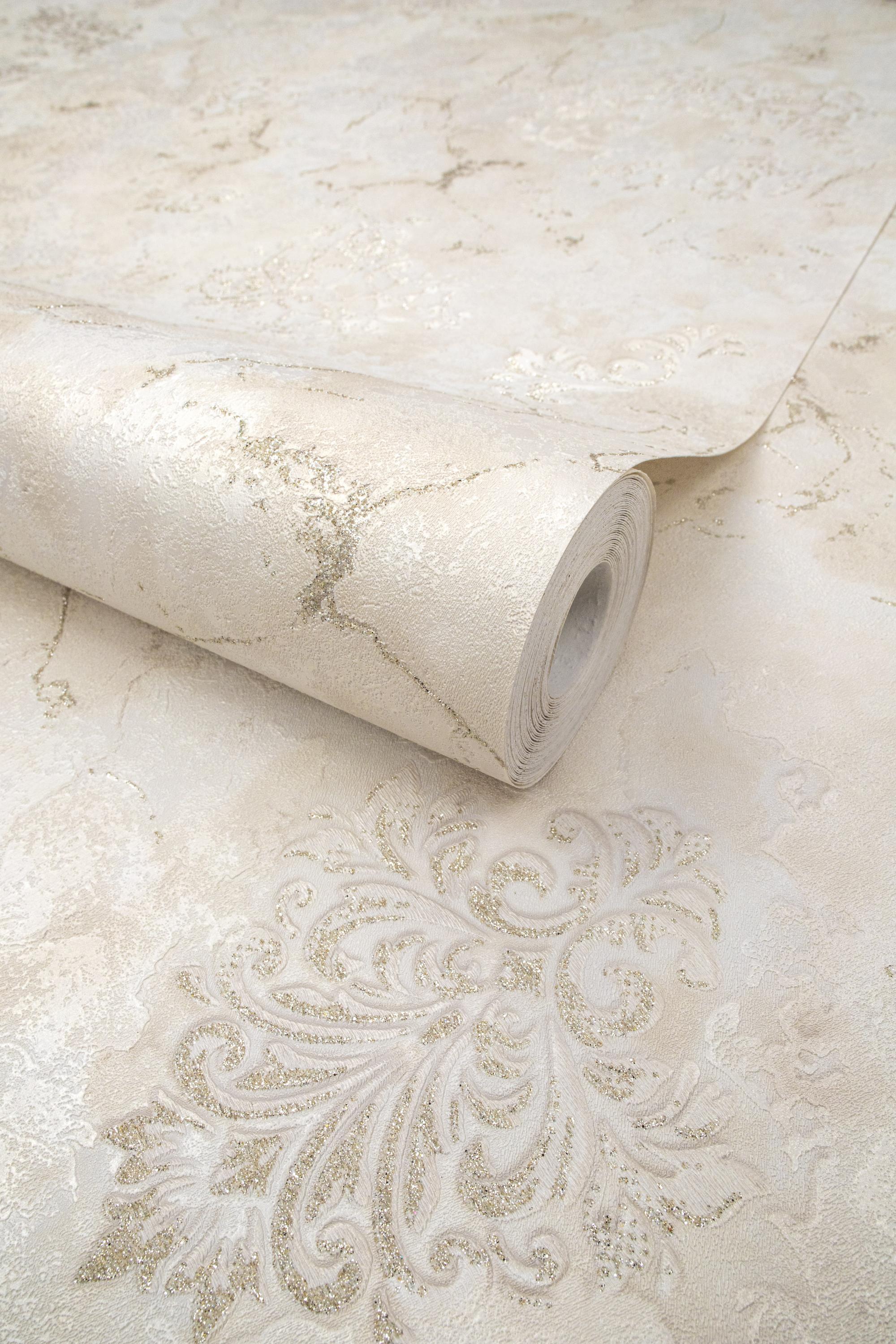 Обои флизелиновые Malex design Агора 4312-2 бежевые 1.06x10м