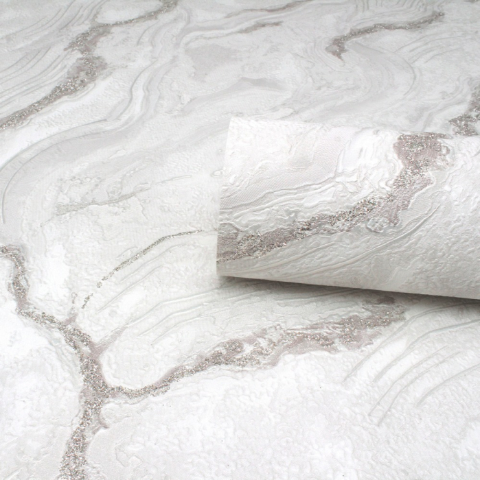 Обои флизелиновые Erismann Adagio 60680-03 серебристые 1.06x10м