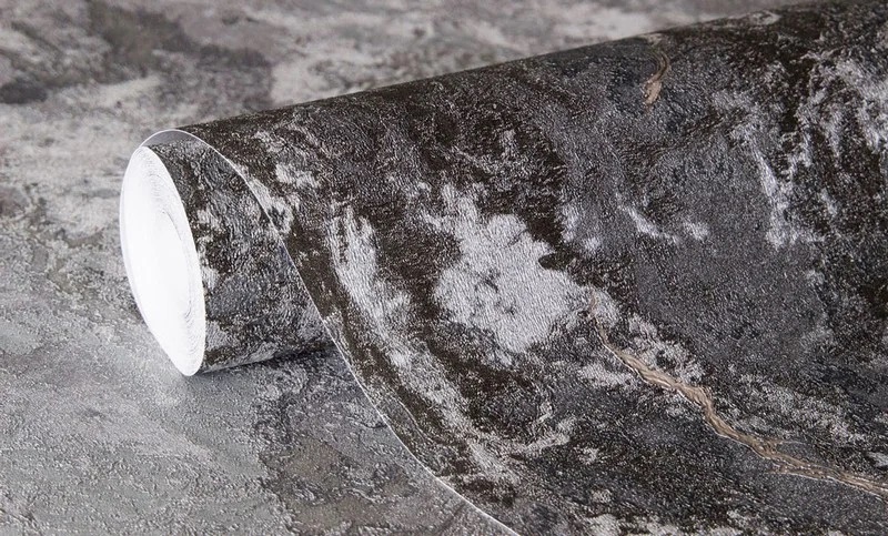 Обои флизелиновые Аспект Deluxe Терра 70502-44 черные 1.06x10м